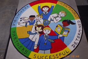 School Entrance Logo mats.